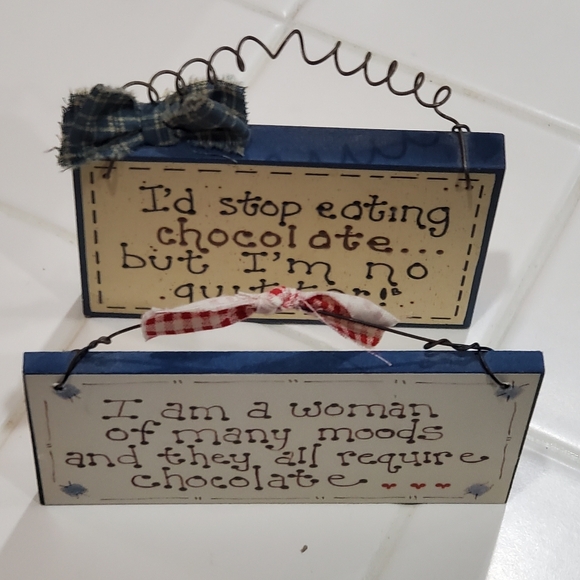 Little wood signs, handmade from a craft show. - Picture 2 of 4